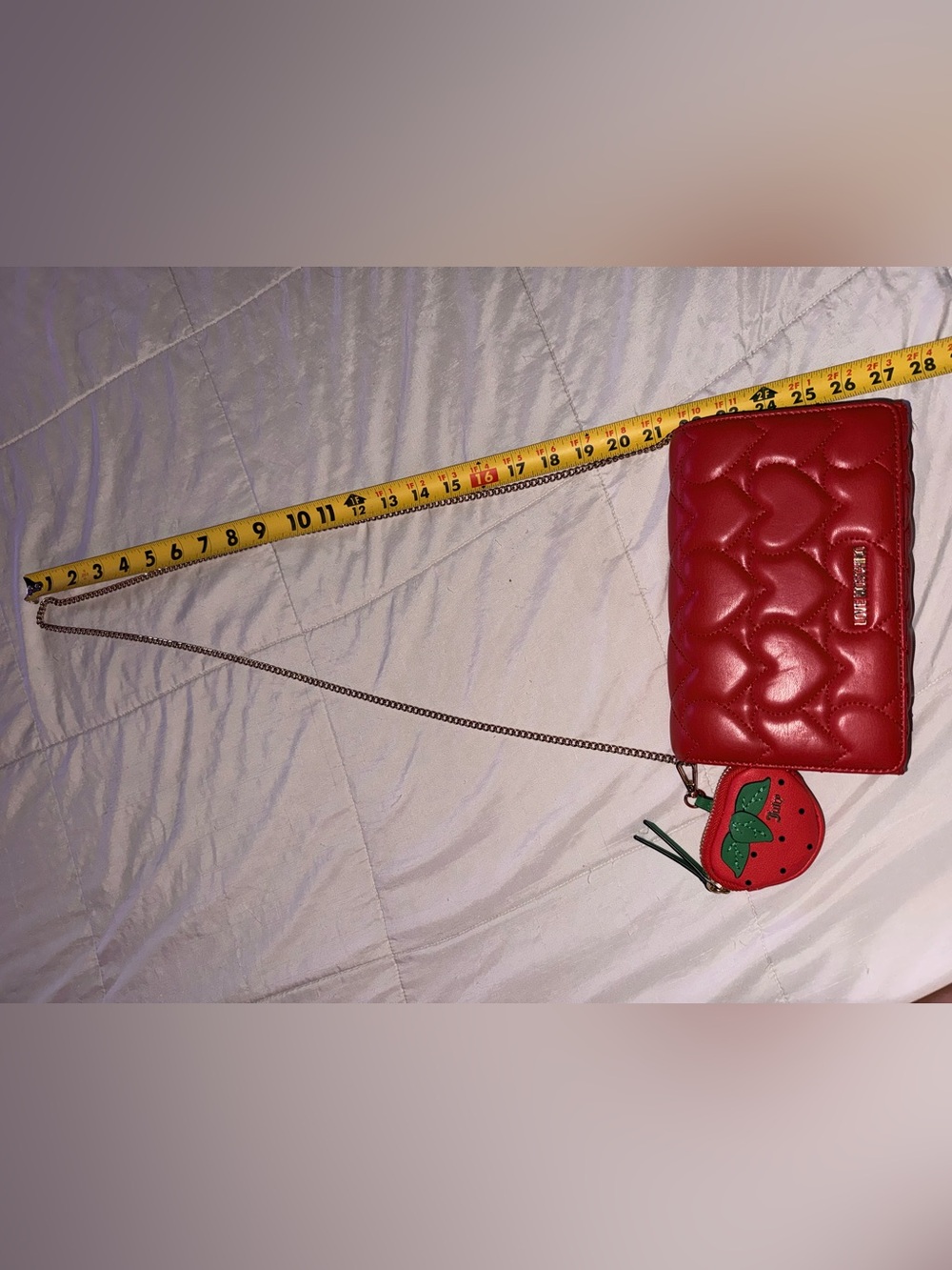 Love Moschino Red Heart Pattern Crossbody - Picture 8 of 16